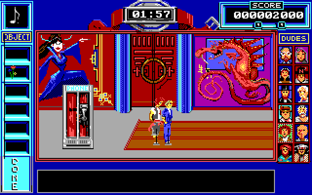 Bill & Ted's Excellent Adventure IBM PC/Compatibles Screenshot: The entrance to Genghis Khan's...
