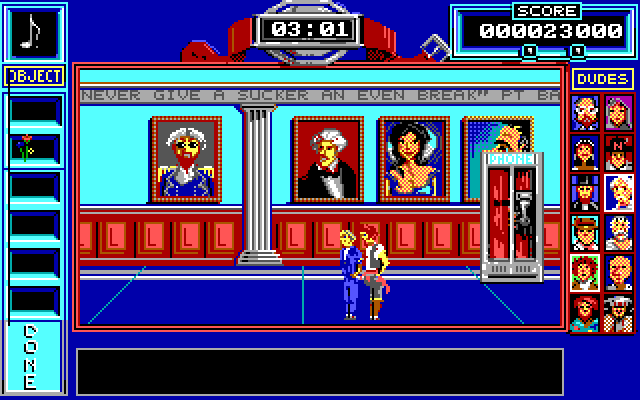 Bill & Ted's Excellent Adventure IBM PC/Compatibles Screenshot: Is this a legitimate quote to be outside the oval office?