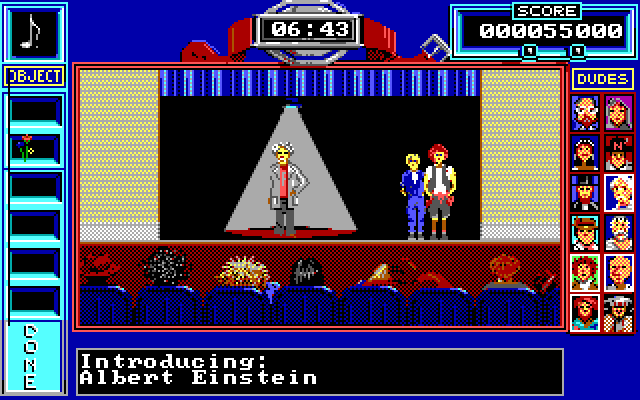 Bill & Ted's Excellent Adventure IBM PC/Compatibles Screenshot: At the end of the game each character you've captured is introduced...