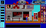 Bill & Ted's Excellent Adventure for IBM PC/Compatibles - Outside the Mad Dog Saloon.
