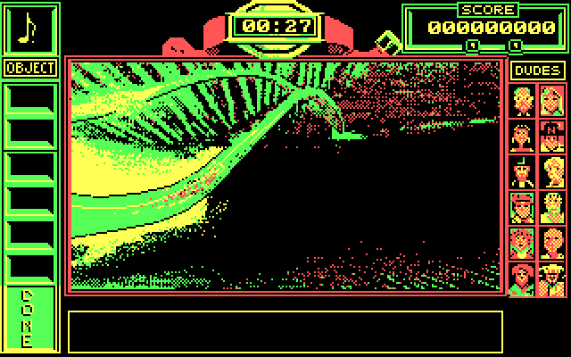 Bill & Ted's Excellent Adventure IBM PC/Compatibles Screenshot: This animation shows each time you travel to a new time.