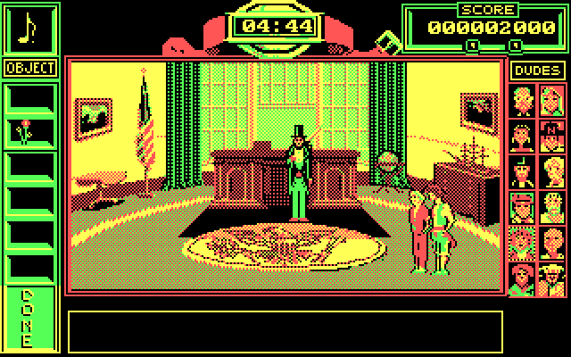 Bill & Ted's Excellent Adventure IBM PC/Compatibles Screenshot: How do you get Lincoln to follow you?