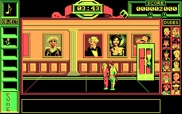 Bill & Ted's Excellent Adventure IBM PC/Compatibles Screenshot: There are portraits here...