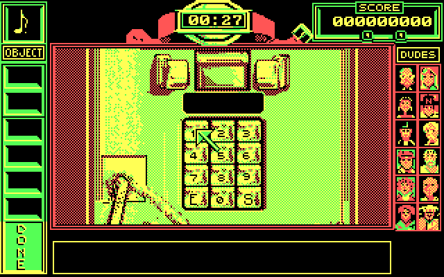 Bill & Ted's Excellent Adventure IBM PC/Compatibles Screenshot: Use the phone booth to travel in time.