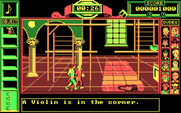 Bill & Ted's Excellent Adventure for IBM PC/Compatibles - A violin is here! And the start of a Donkey Kong like action sequence.