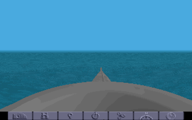 Aces of the Deep IBM PC/Compatibles Screenshot: View from the deck.