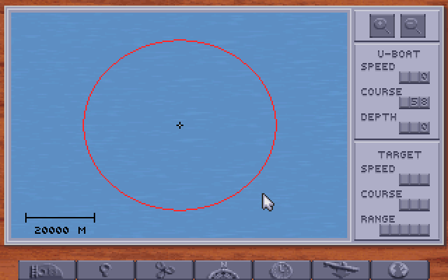 Aces of the Deep IBM PC/Compatibles Screenshot: Hmm, nothing in view at the moment.