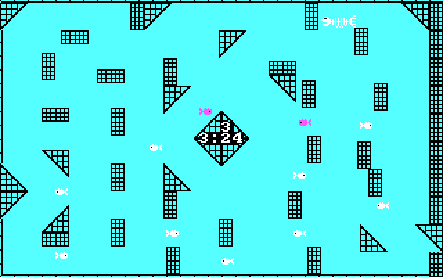 Freddy Fish IBM PC/Compatibles Screenshot: Oops, I hit a wall...