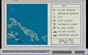 Aces of the Pacific for IBM PC/Compatibles - Mission map.