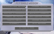 Aces of the Pacific for IBM PC/Compatibles - The single mission menu.