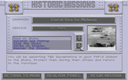 Aces of the Pacific for IBM PC/Compatibles - Select a historic mission.