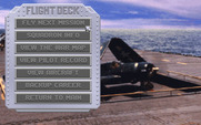 Aces of the Pacific for IBM PC/Compatibles - Flight deck menu.