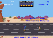 Road Runner for Arcade - Game start; introducing the characters, Road Runner style!