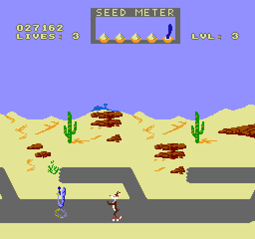 Road Runner NES / Famicom Screenshot: The chase continues...