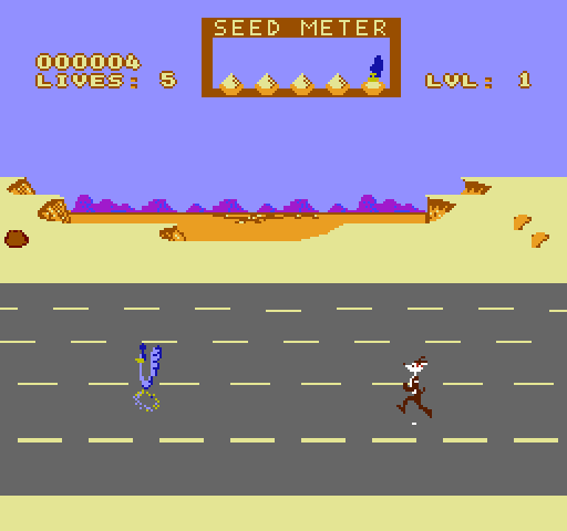 Road Runner NES / Famicom Screenshot: The chase begins!