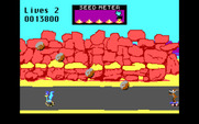 Road Runner for IBM PC/Compatibles - Don't get hit by the falling rocks.
