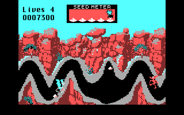 Road Runner IBM PC/Compatibles Screenshot: Be sure to eat the bird seed.