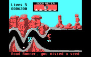 Road Runner for IBM PC/Compatibles - The path is sometimes very narrow.