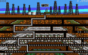 Oil's Well for IBM PC/Compatibles - Collecting oil at the bottom of the screen can be difficult.