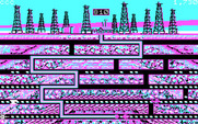 Oil's Well for IBM PC/Compatibles - Collecting oil from the bottom of the screen.