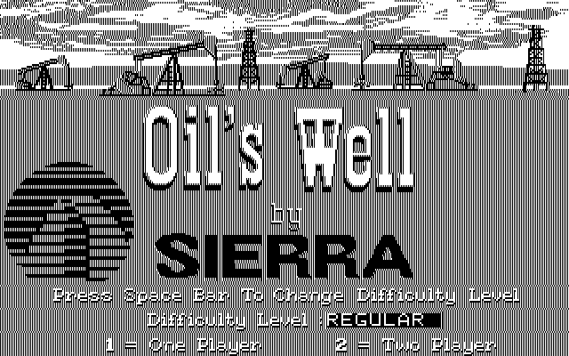 Oil's Well IBM PC/Compatibles Screenshot: Title screen.