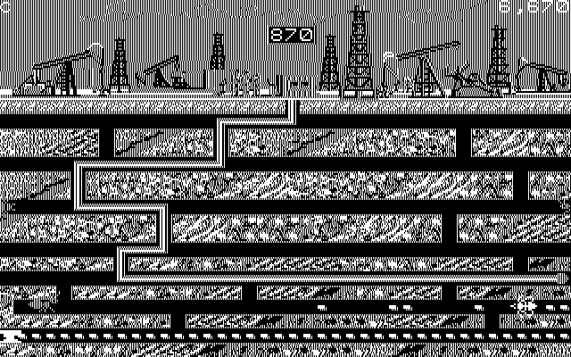 Oil's Well IBM PC/Compatibles Screenshot: The oil close to the bottom of the screen is difficult to reach.