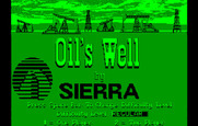 Oil's Well for IBM PC/Compatibles - Title screen.