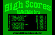 Oil's Well for IBM PC/Compatibles - High score table.
