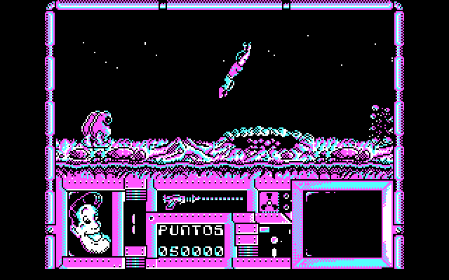 Freddy Hardest IBM PC/Compatibles Screenshot: Jumping over a hazard...