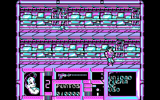 Freddy Hardest IBM PC/Compatibles Screenshot: Wandering down one of many corridors...