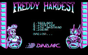 Freddy Hardest for IBM PC/Compatibles - Title screen and main menu.