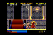 Rastan for Apple IIgs - Fighting the first boss.