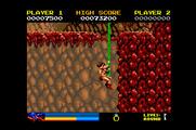 Rastan for Apple IIgs - Climbing ropes.