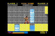Rastan for Apple IIgs - Wait for falling water to pass before proceeding...