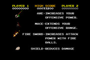 Rastan for Apple IIgs - Weapons overview.