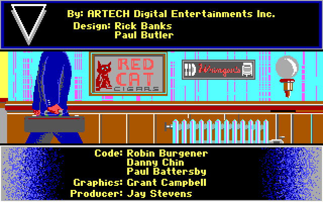 Rack 'Em IBM PC/Compatibles Screenshot: Credits screen.