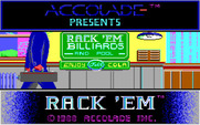 Rack 'Em for IBM PC/Compatibles - Title screen.