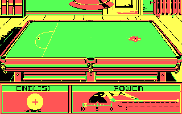 Rack 'Em IBM PC/Compatibles Screenshot: Starting a game of nine ball.