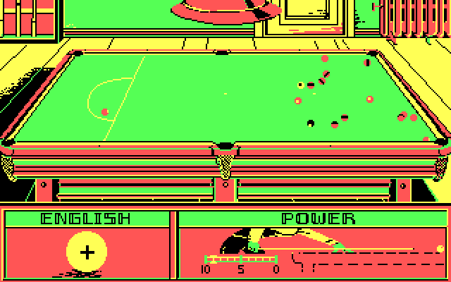 Rack 'Em IBM PC/Compatibles Screenshot: Attempting a shot...