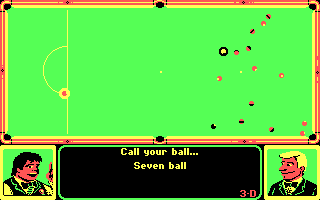 Rack 'Em IBM PC/Compatibles Screenshot: Call your ball...