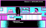 Rack 'Em for IBM PC/Compatibles - The main menu.