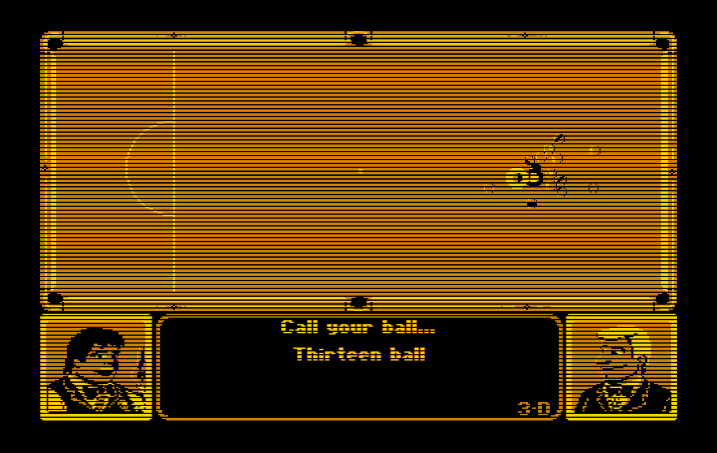 Rack 'Em IBM PC/Compatibles Screenshot: Call your ball...