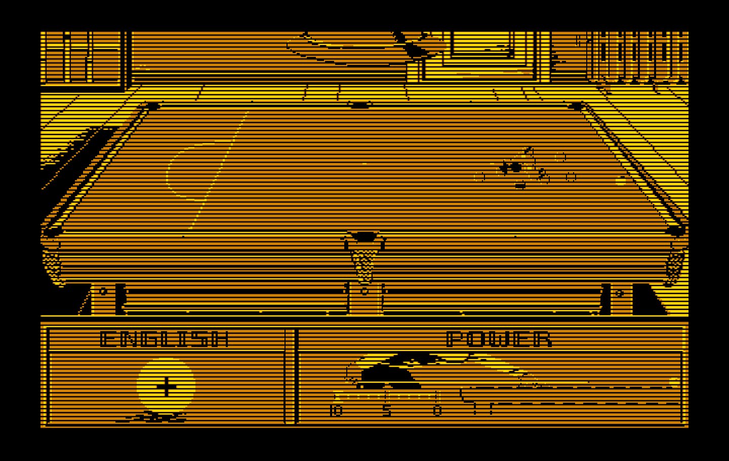 Rack 'Em IBM PC/Compatibles Screenshot: Player one breaks...