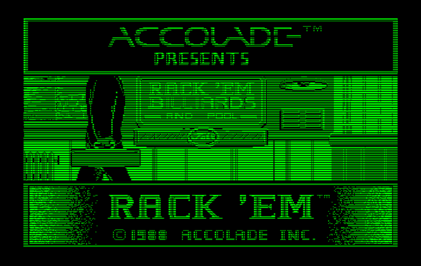 Rack 'Em IBM PC/Compatibles Screenshot: Title screen.