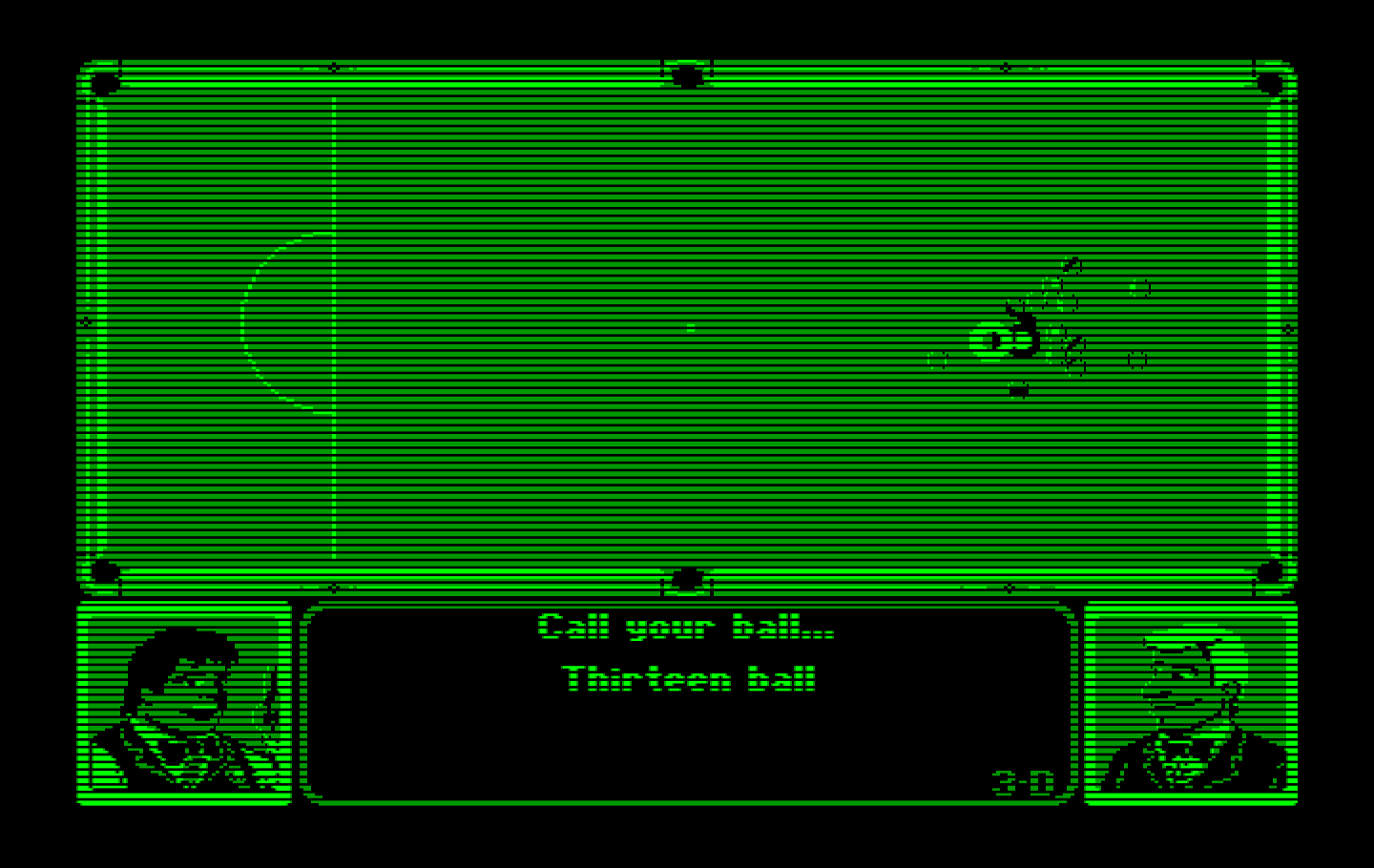 Rack 'Em IBM PC/Compatibles Screenshot: Call your ball...