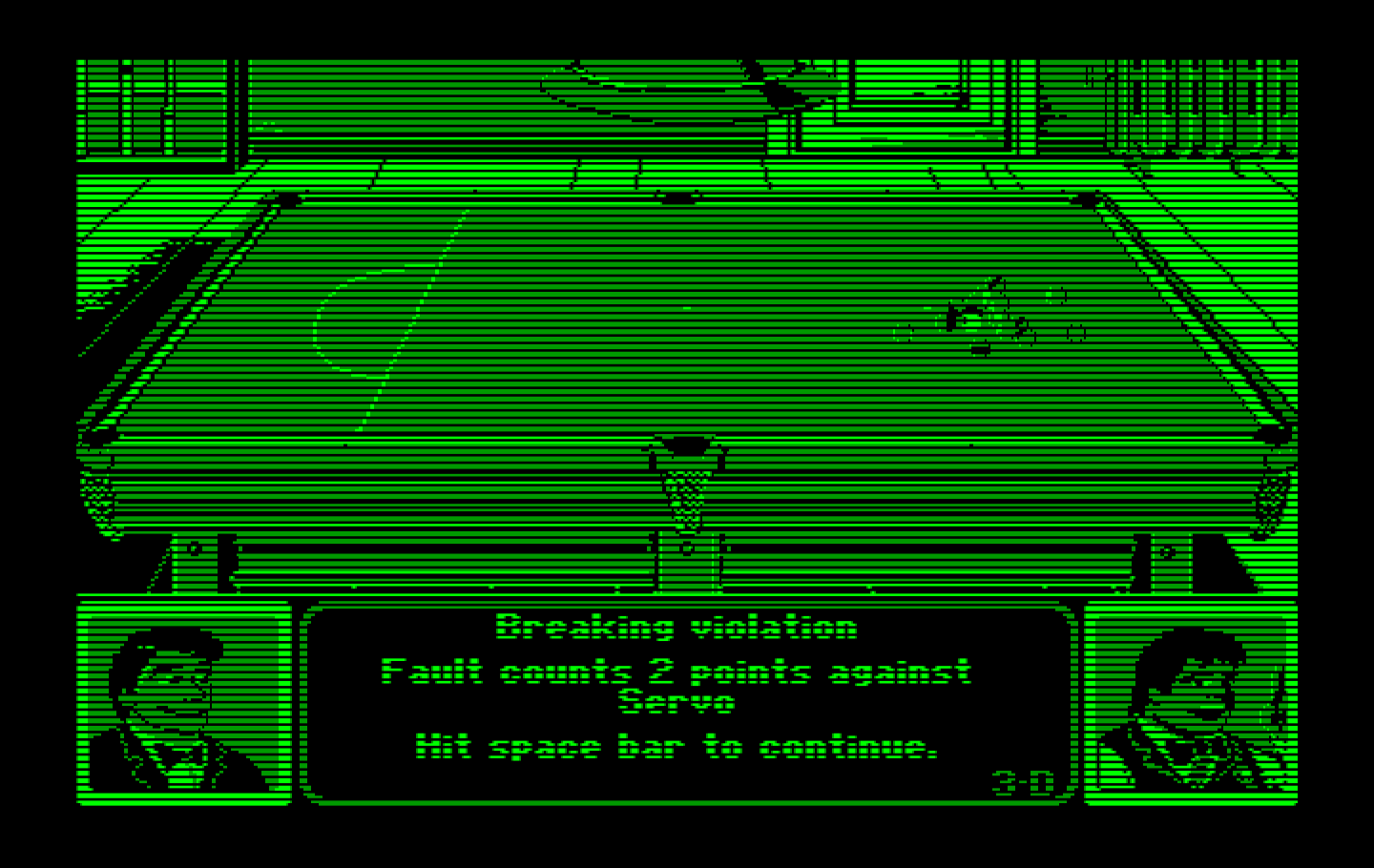 Rack 'Em IBM PC/Compatibles Screenshot: Breaking violation.