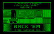Rack 'Em for IBM PC/Compatibles - Title screen.