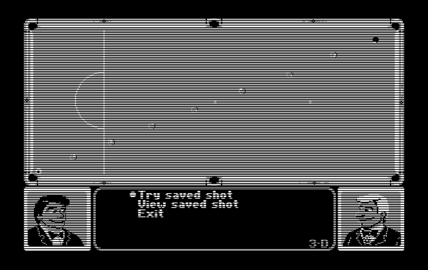 Rack 'Em IBM PC/Compatibles Screenshot: You can view and attempt trick shots too.