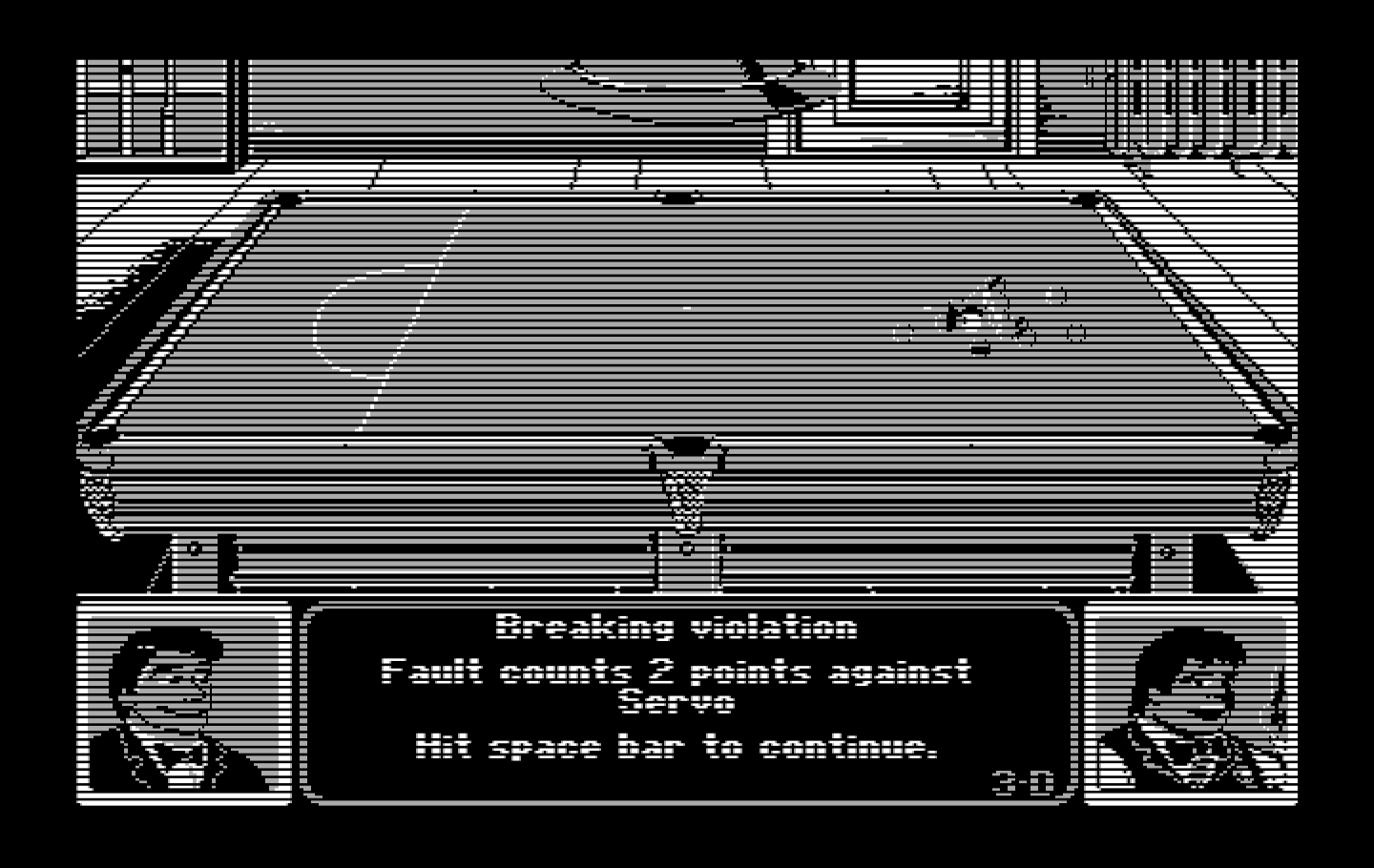 Rack 'Em IBM PC/Compatibles Screenshot: Breaking violation.