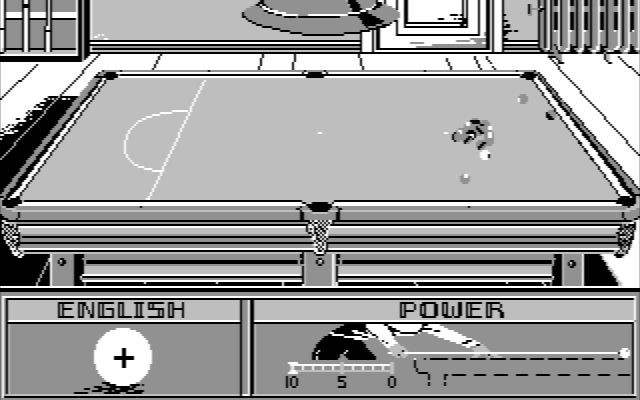 Rack 'Em IBM PC/Compatibles Screenshot: Ready to take a shot...